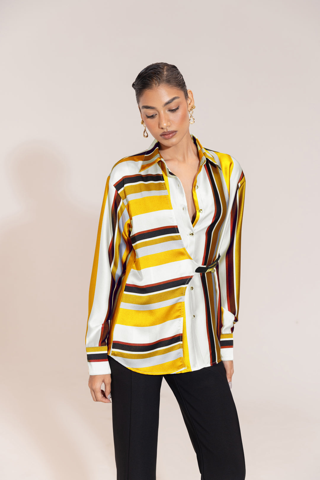 Millisa™ - Asymmetrical Satin Shirt