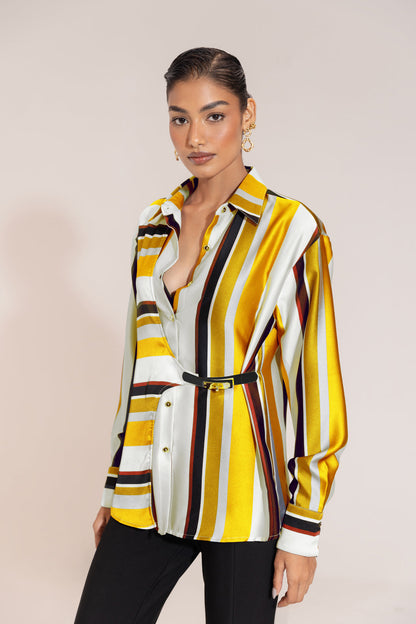 Millisa™ - Asymmetrical Satin Shirt