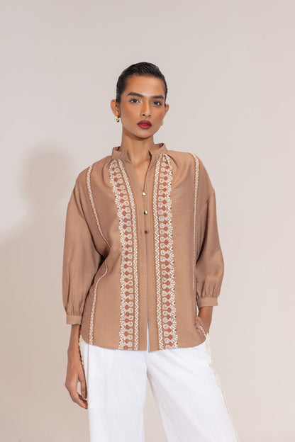 Cindy™ - Mandarin Collar Blouse