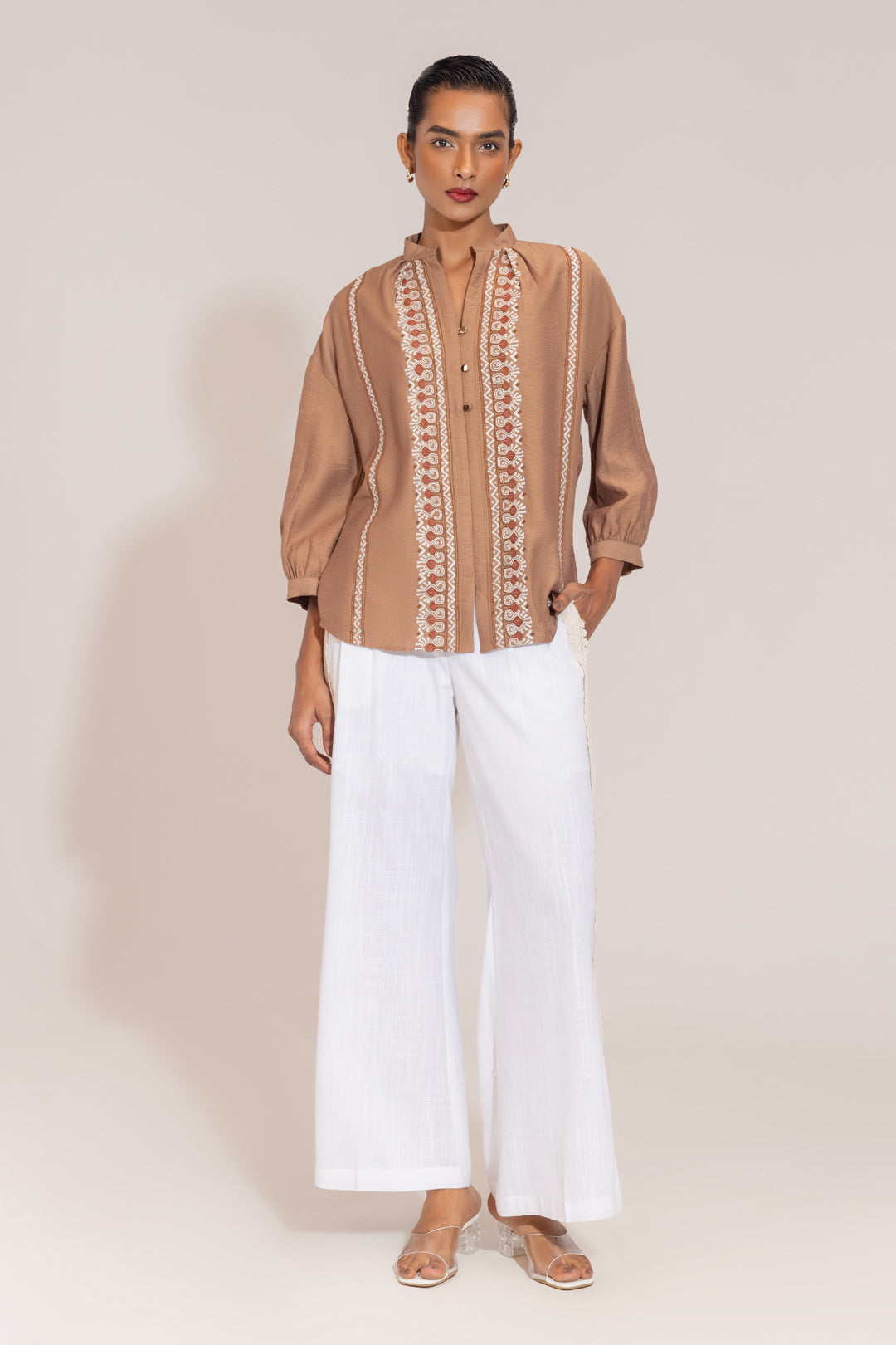 Cindy™ - Mandarin Collar Blouse