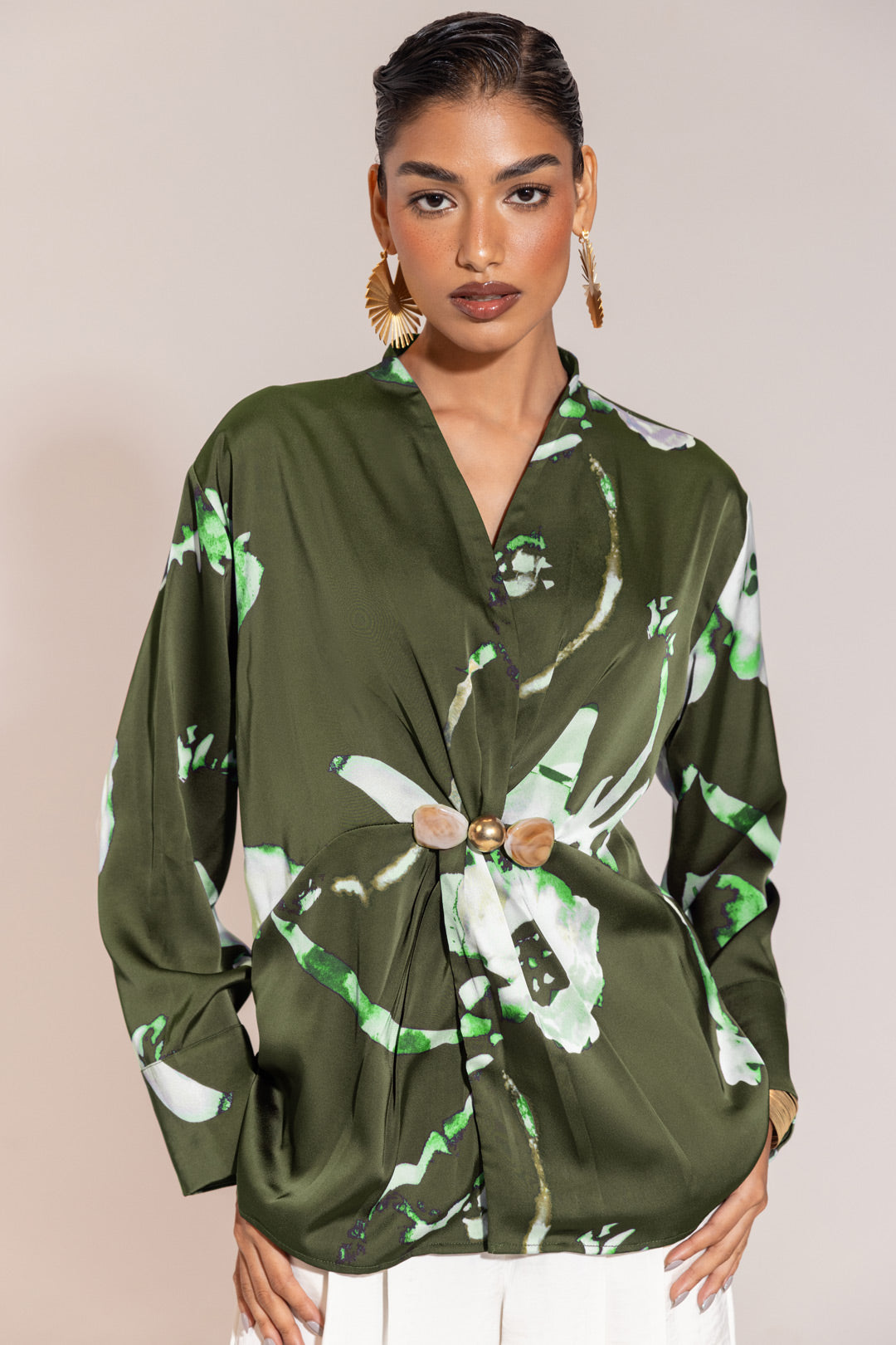 Reese™ - Artistic Satin Shirt