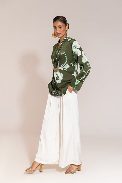 Reese™ - Artistic Satin Shirt