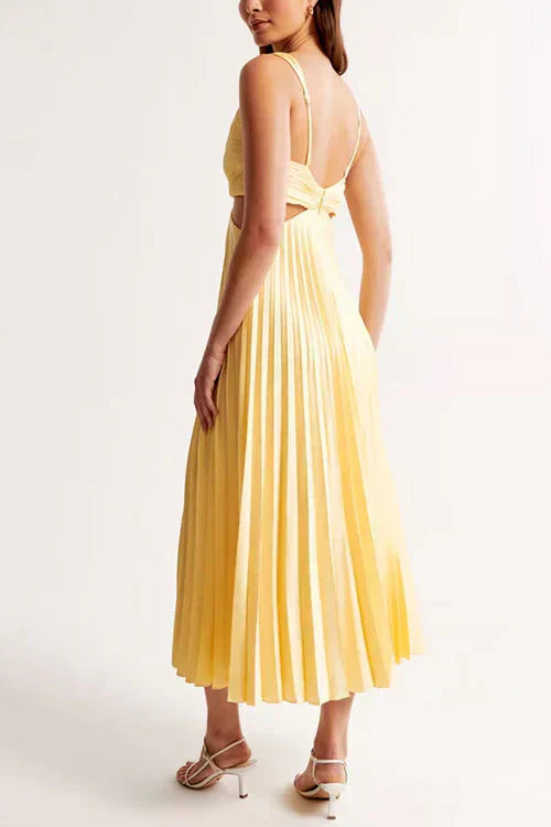 Alliyah™ Pleated Satin Dress