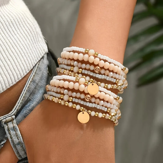 Charming bohemian bracelet set | Together against breast cancer
