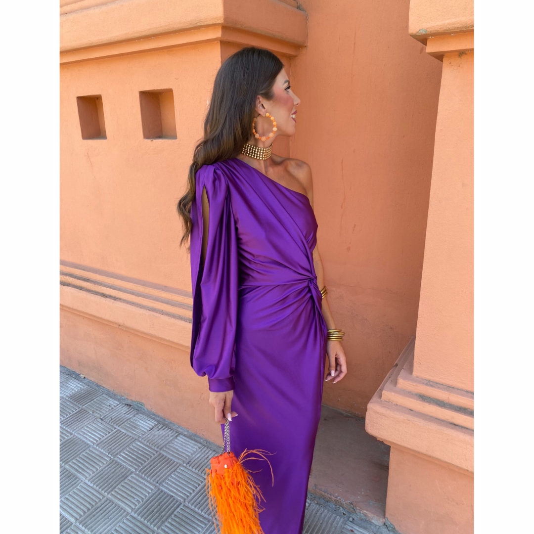 Khera™ Elegant One-Shoulder Draped Dress