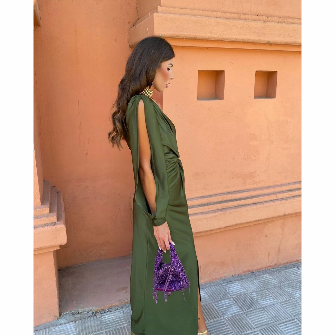 Khera™ Elegant One-Shoulder Draped Dress