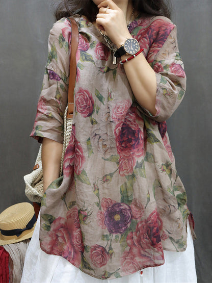 Rosalind™ – Vintage Rose Blouse