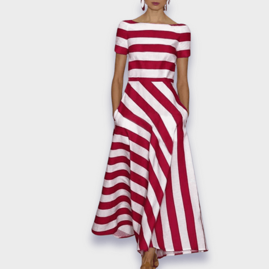 Marizelle™ – Bold Striped Maxi Dress