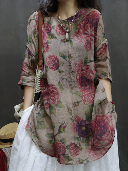 Rosalind™ – Vintage Rose Blouse