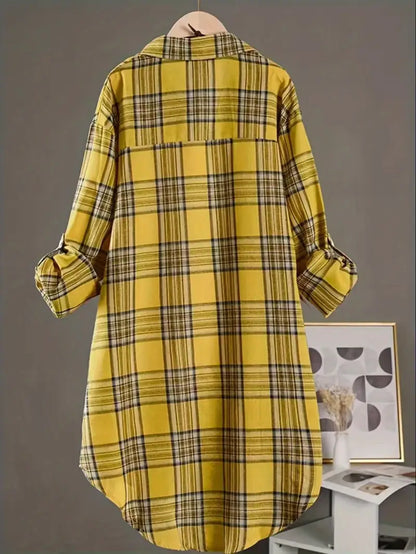 Zaina™- Plaid Print Shirt