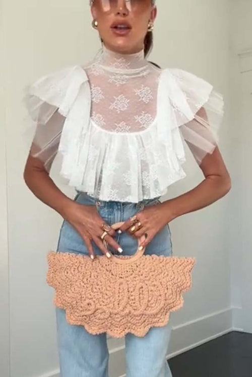 Lia™ Lace Layered Cropped Top