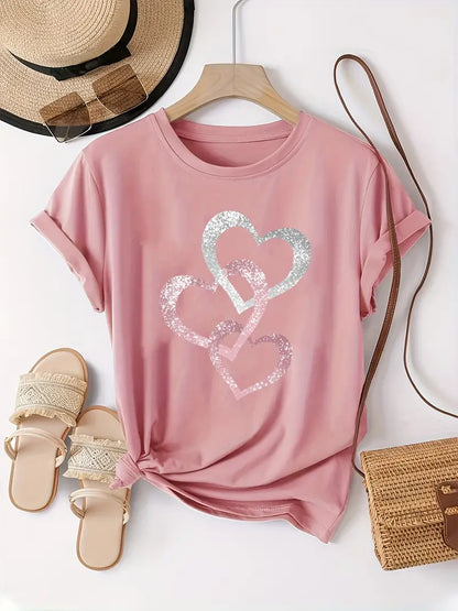 Sparkling Heart T-Shirt | Together Against Breast Cancer