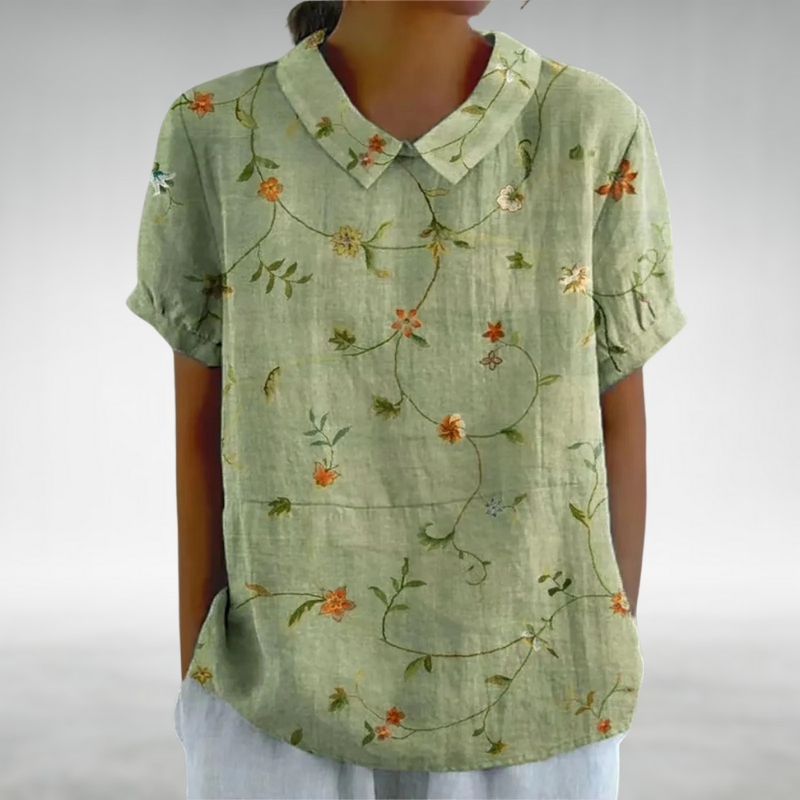 Danaya™ – Vintage floral blouse
