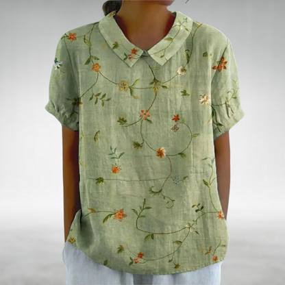 Danaya™ – Vintage floral blouse