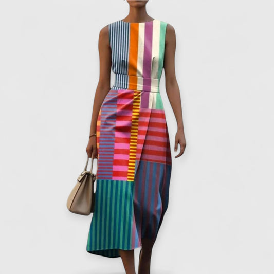 Zara™ – Colourful Striped Midi Dress