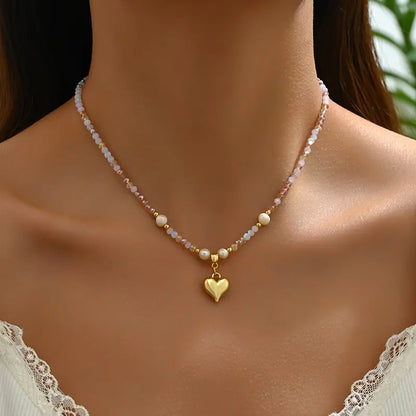 Golden Heart Promise Necklace | Together Against Breast Cancer