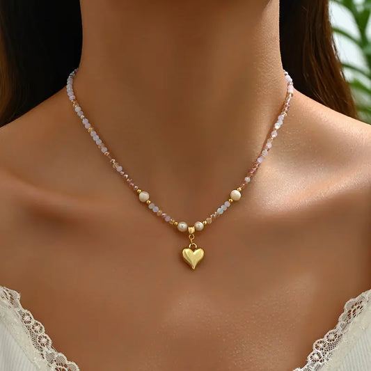 Golden Heart Promise Necklace | Together Against Breast Cancer