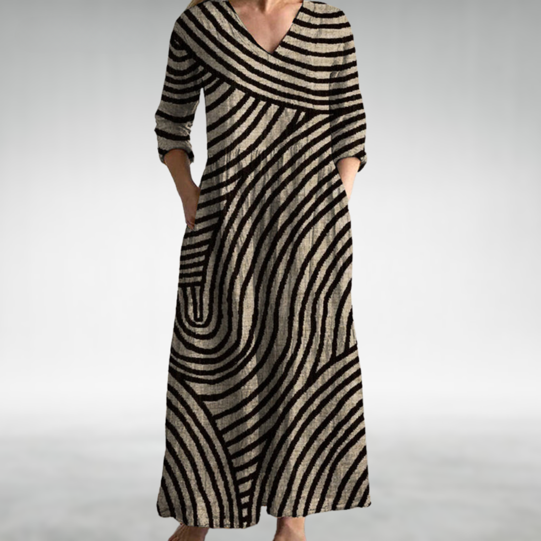 Geraldine™ - Elegant dress with V-neckline