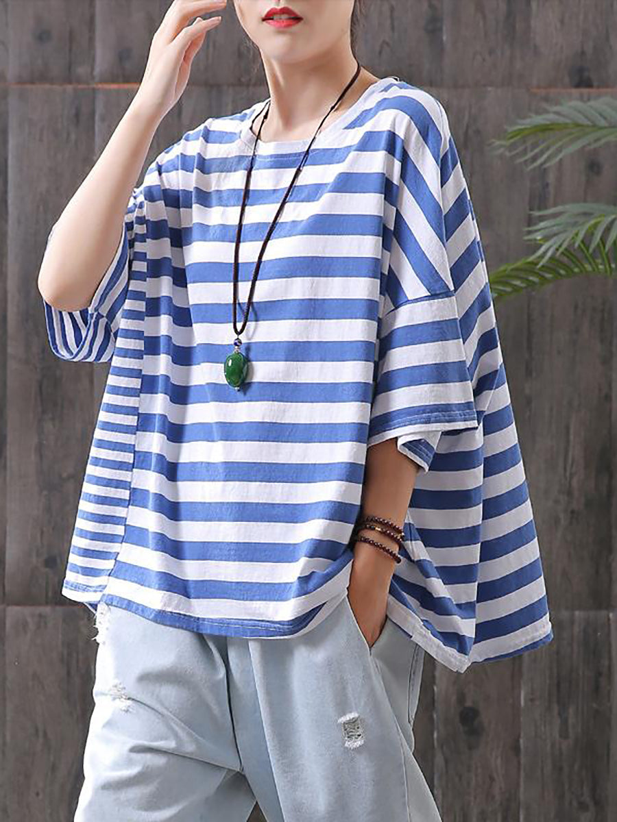 Olivine™ – Breezy Stripe T-shirt