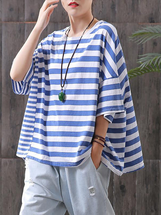 Olivine™ – Breezy Stripe T-shirt