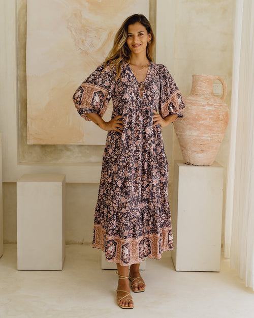 Jenny™ - Boho Vintage Maxi Dress