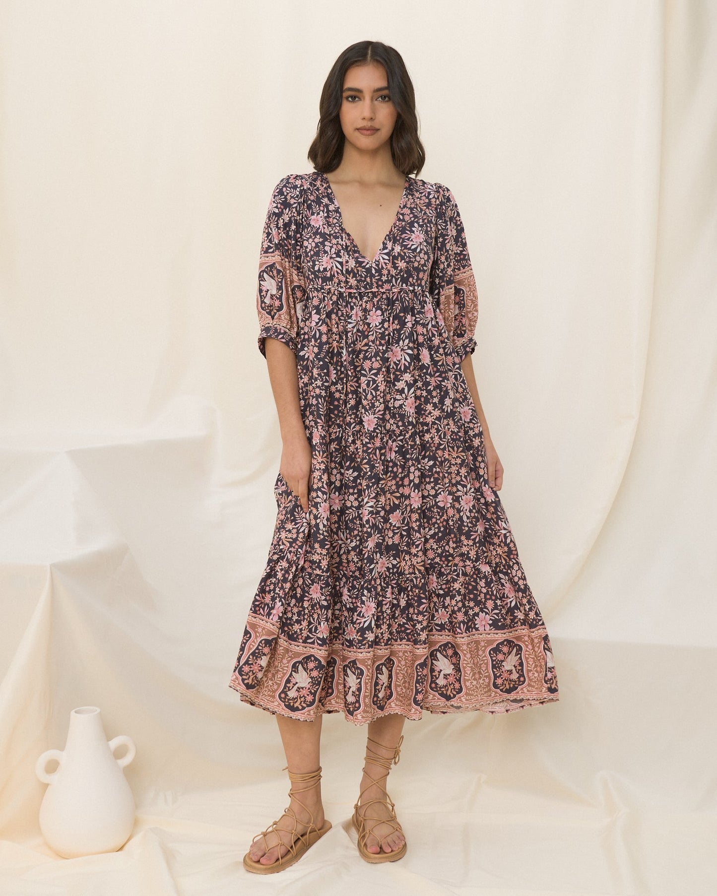 Jenny™ - Boho Vintage Maxi Dress