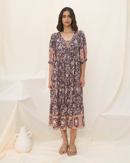 Jenny™ - Boho Vintage Maxi Dress