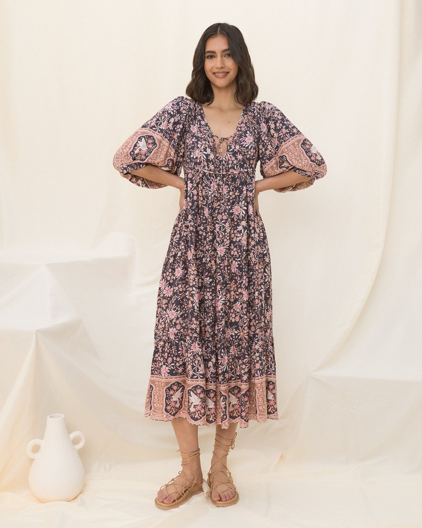 Jenny™ - Boho Vintage Maxi Dress