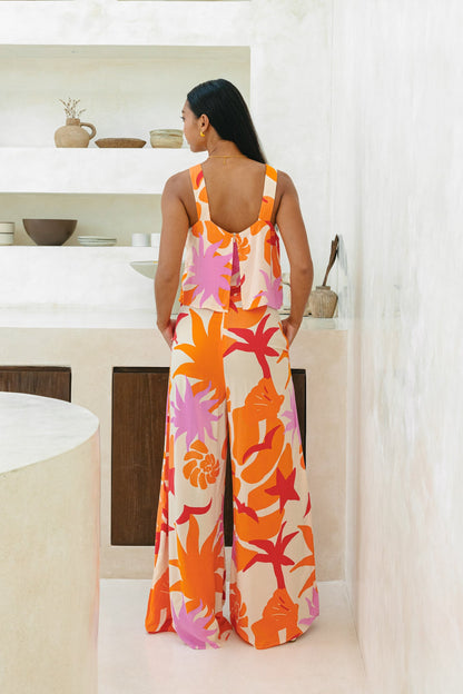Calinda™ - Summer Abstract Jumpsuit