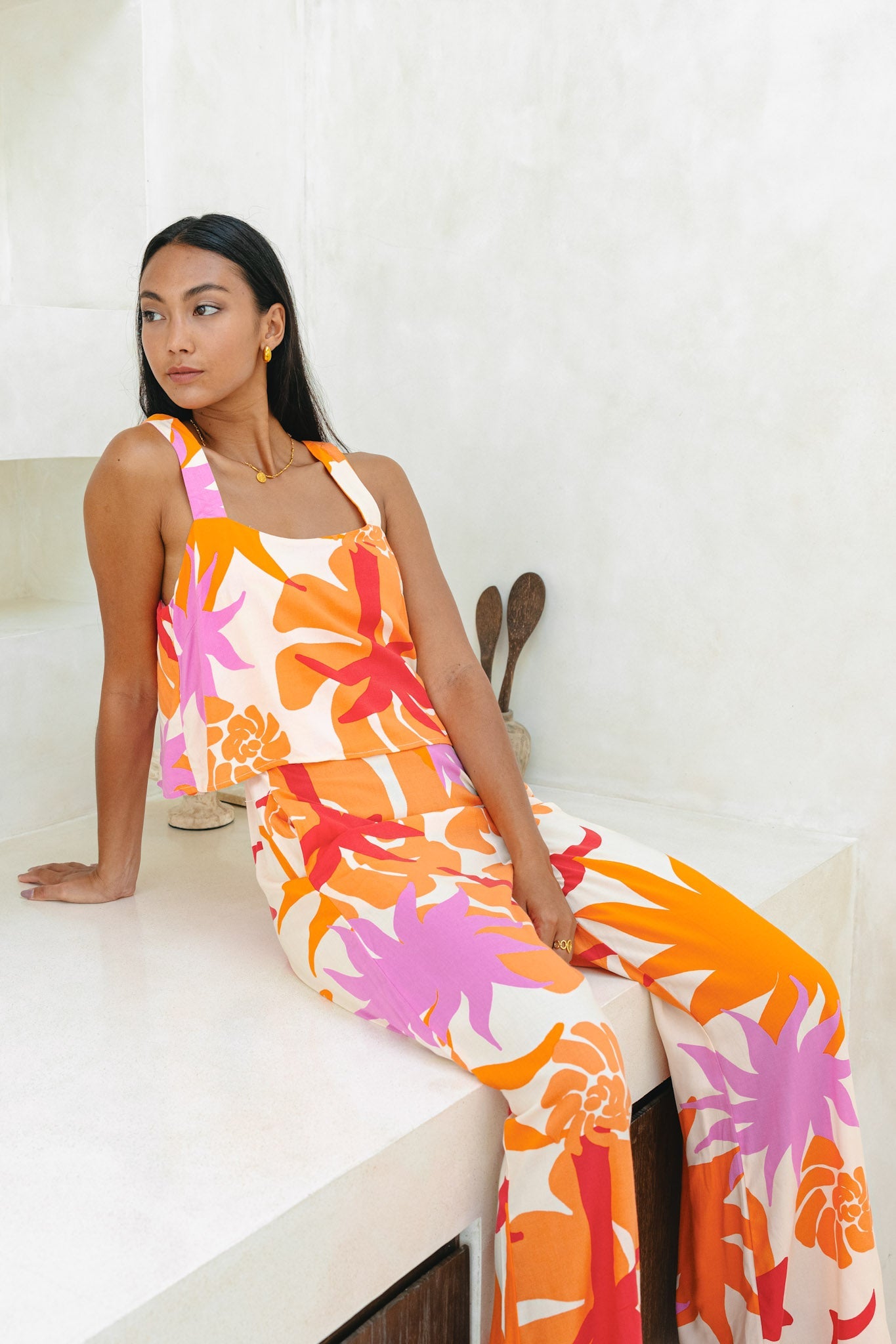 Calinda™ - Summer Abstract Jumpsuit