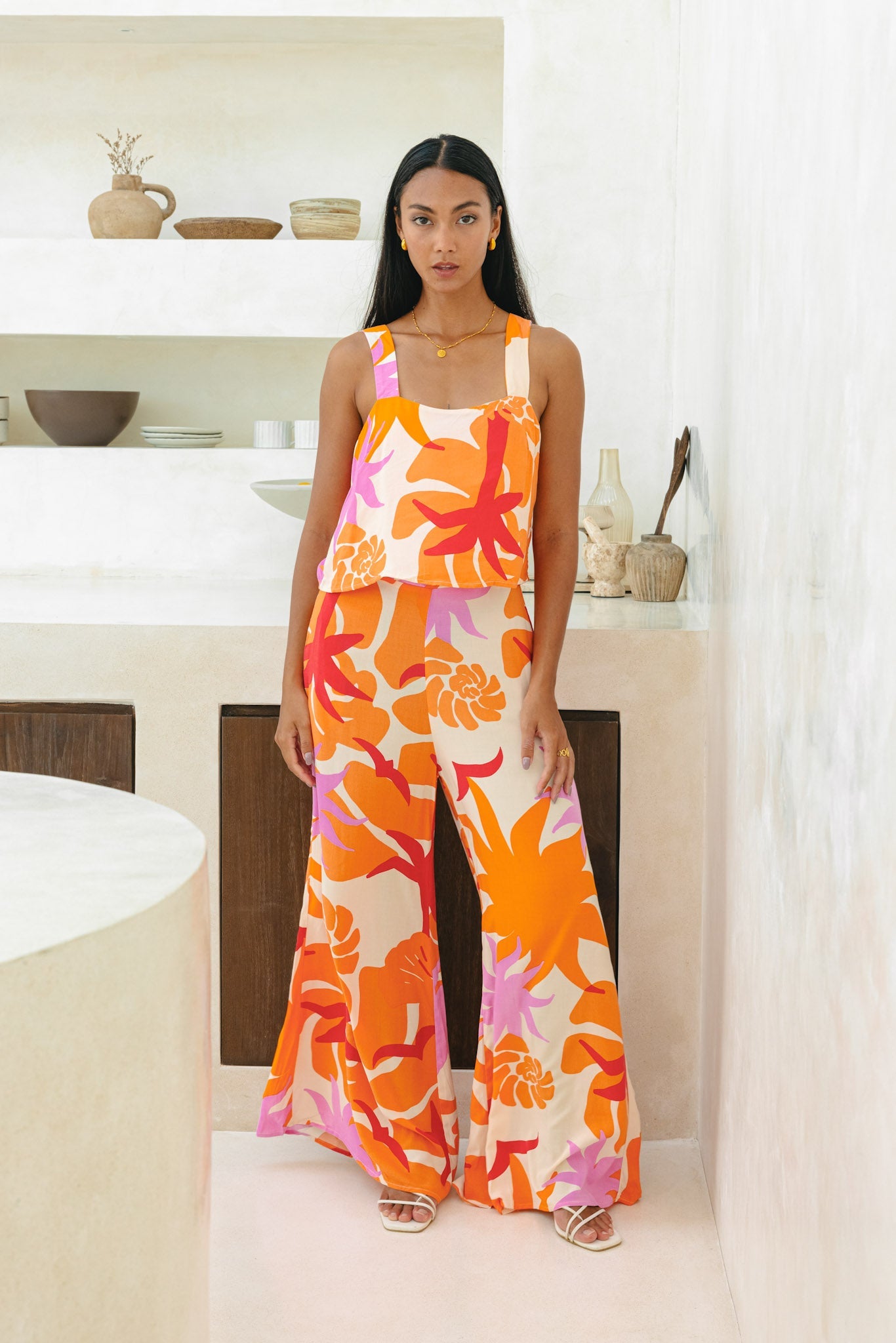 Calinda™ - Summer Abstract Jumpsuit