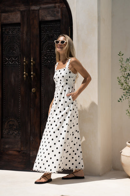 Noella™ – Polka Dot Maxi Dress