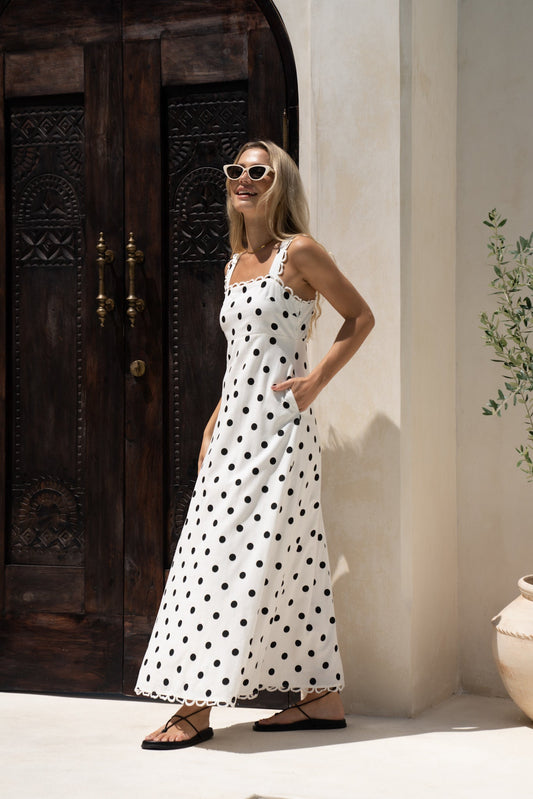 Noella™ – Polka Dot Maxi Dress