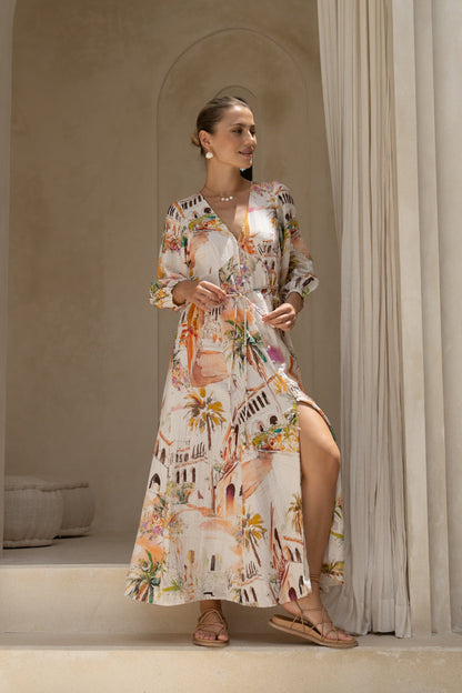Maicey™ - Long Sleeve Summer Maxi Dress