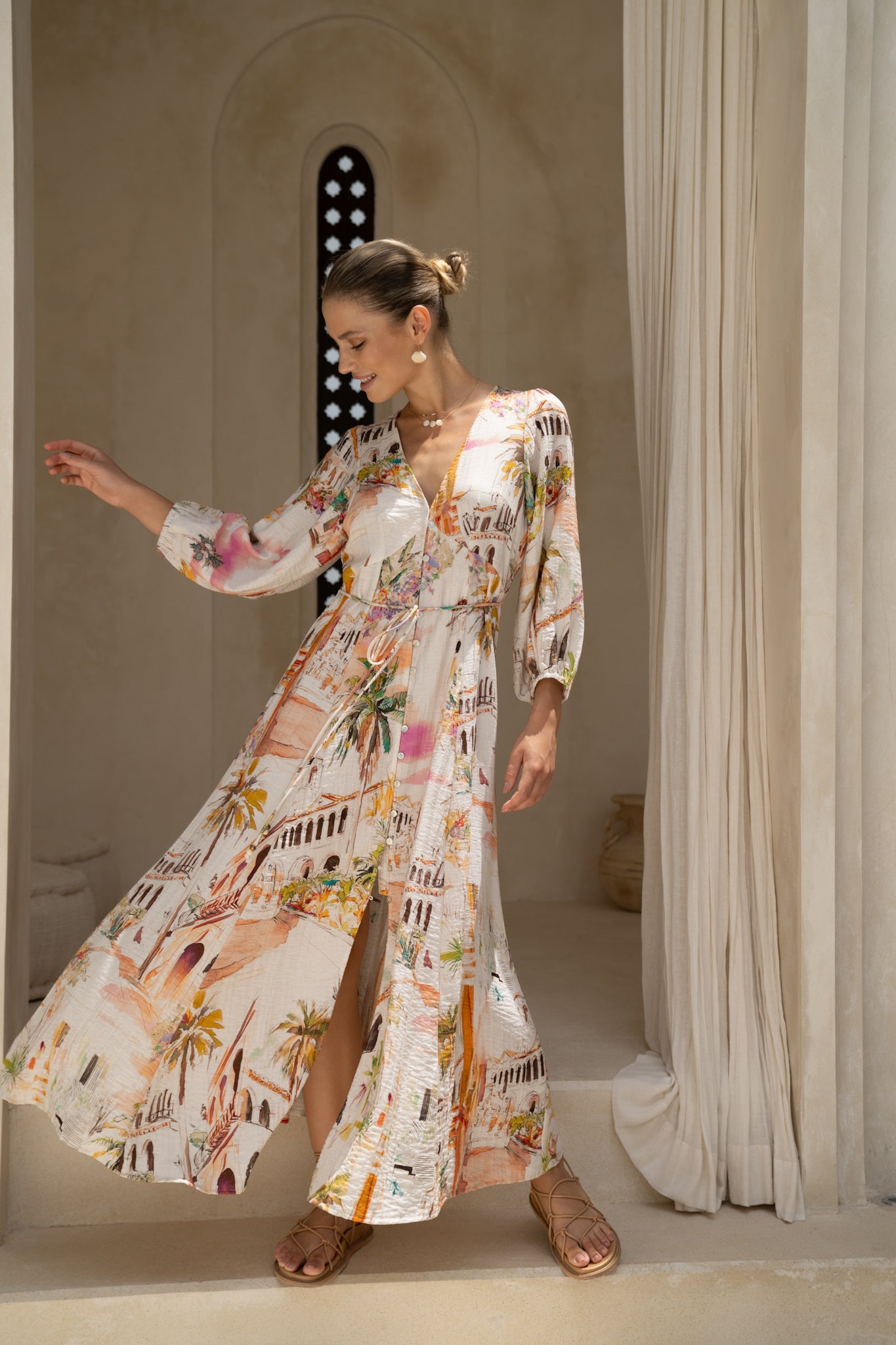 Maicey™ - Long Sleeve Summer Maxi Dress