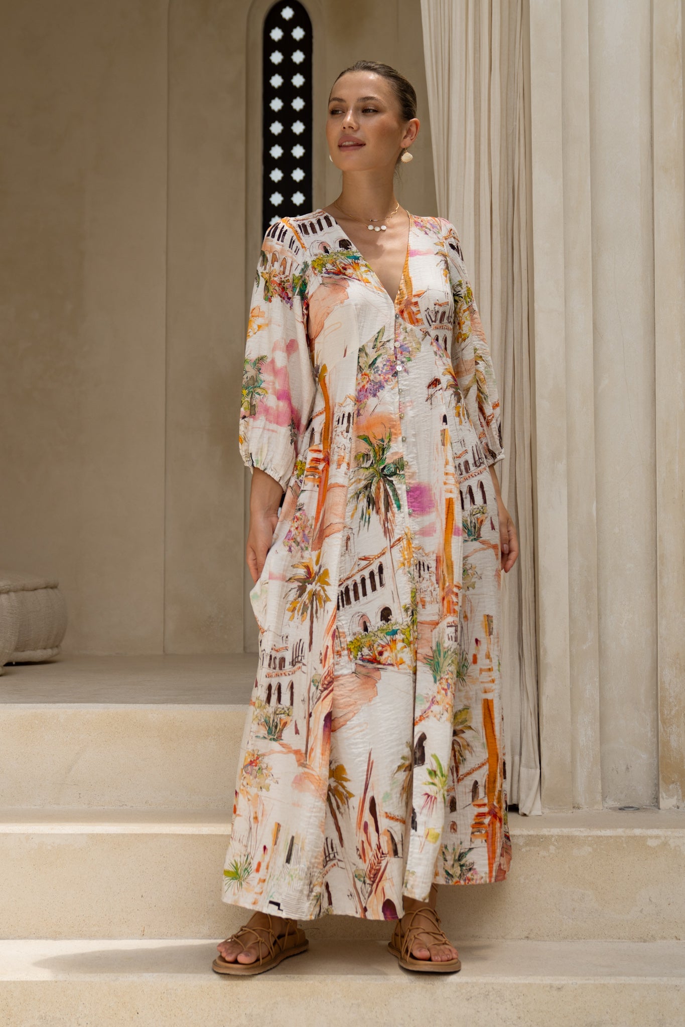 Maicey™ - Long Sleeve Summer Maxi Dress