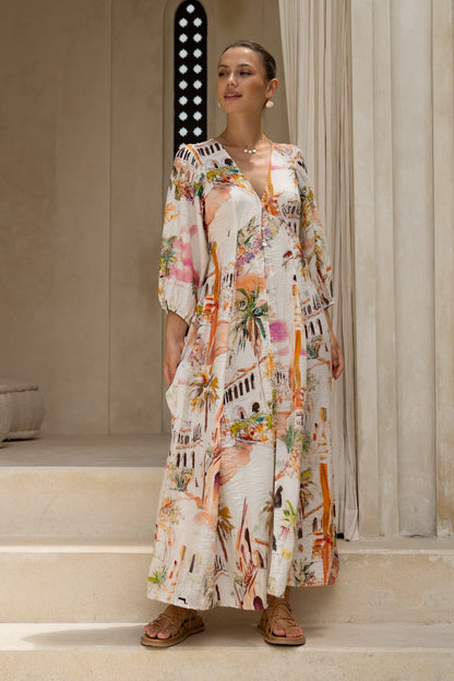 Maicey™ - Long Sleeve Summer Maxi Dress