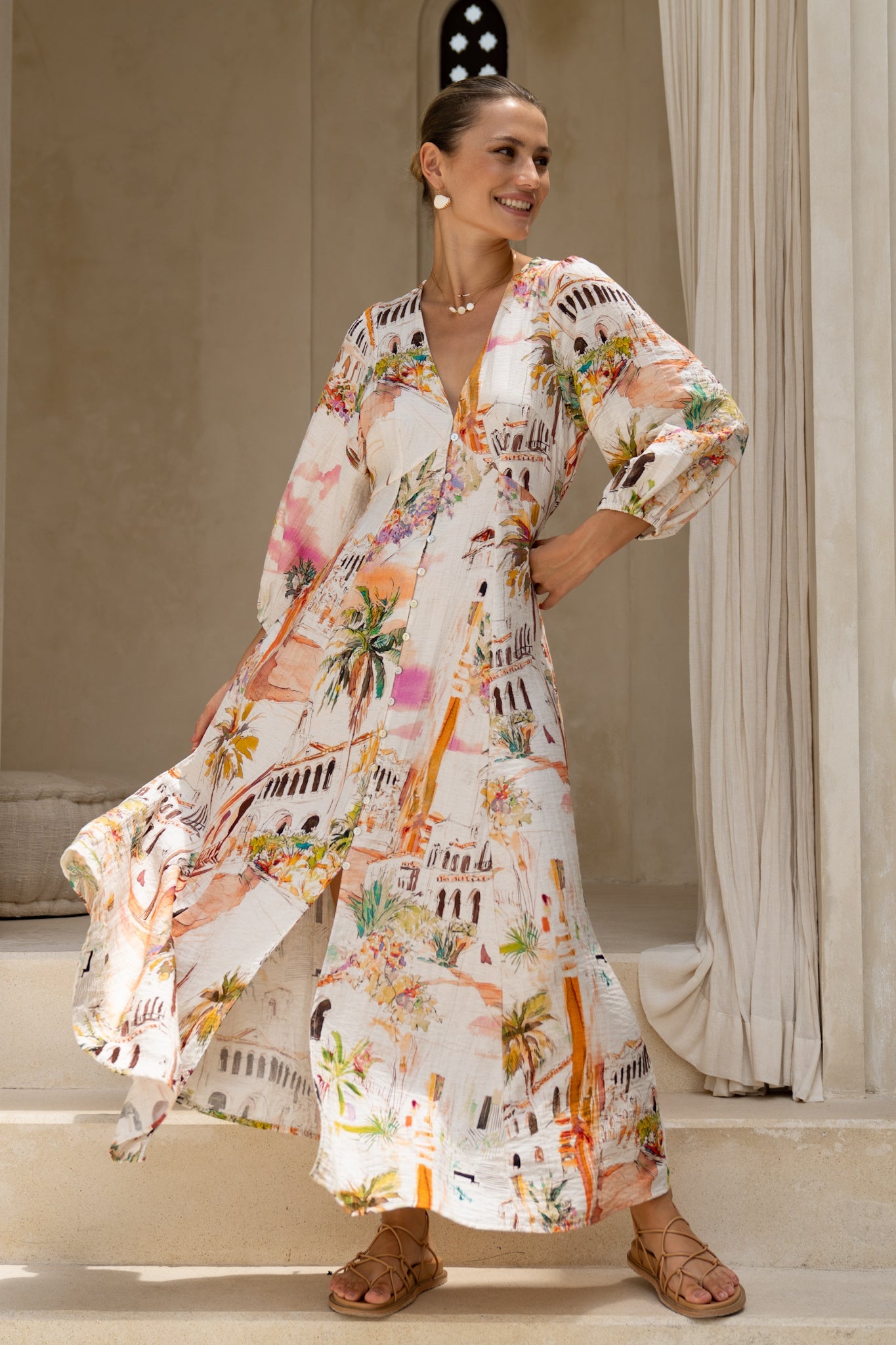 Maicey™ - Long Sleeve Summer Maxi Dress