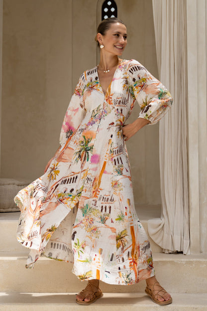 Maicey™ - Long Sleeve Summer Maxi Dress
