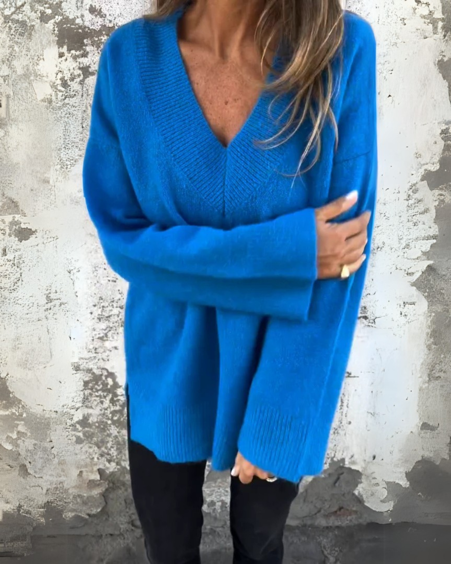 Ashi™ V-Neck Knit Sweater