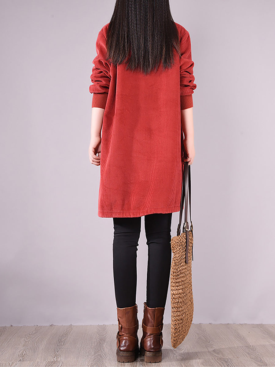 Elena™ Casual Corduroy Dress