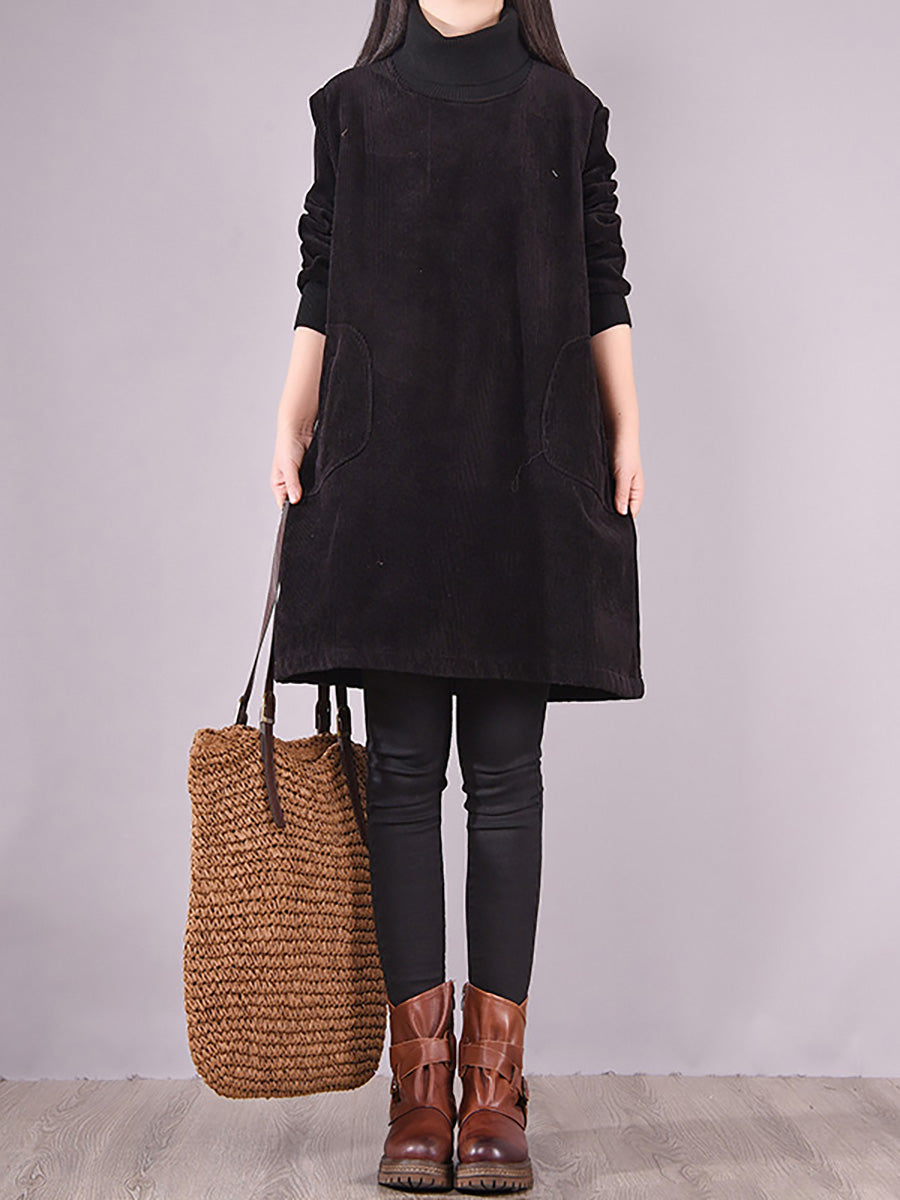 Elena™ Casual Corduroy Dress