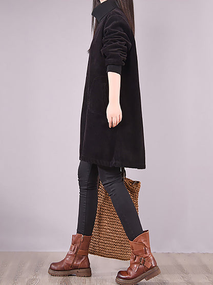 Elena™ Casual Corduroy Dress