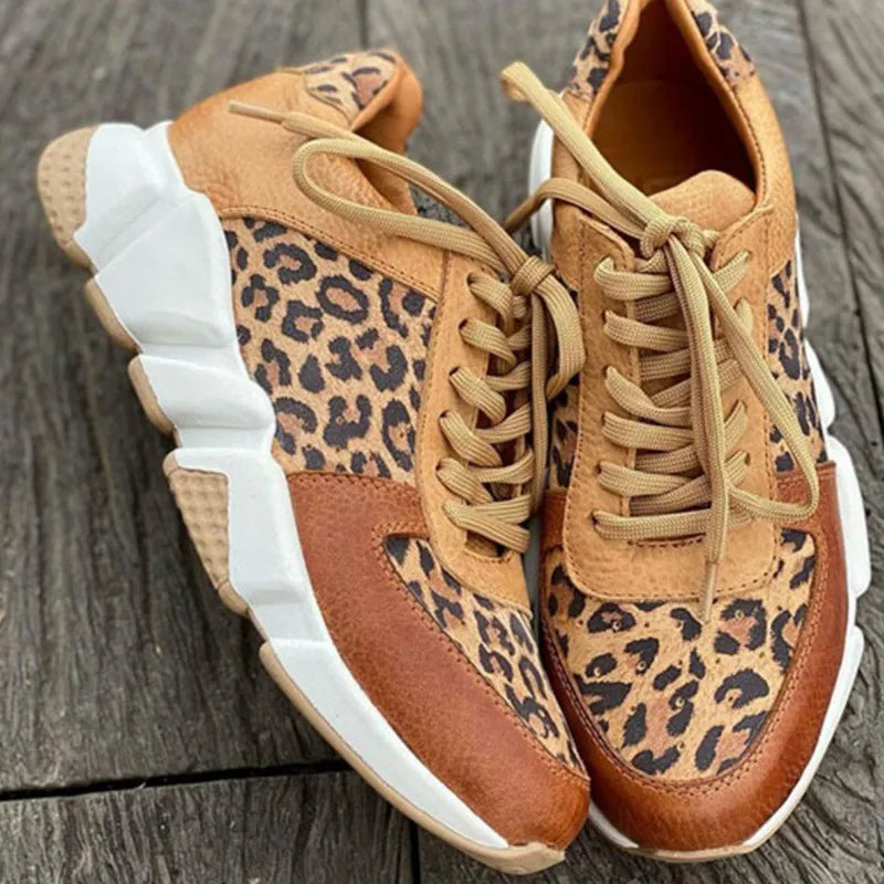 Lia™- Leopard Print Sneakers