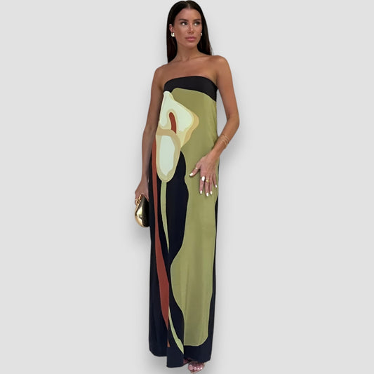 Bryzzanna™ – Floral Strapless Maxi Dress