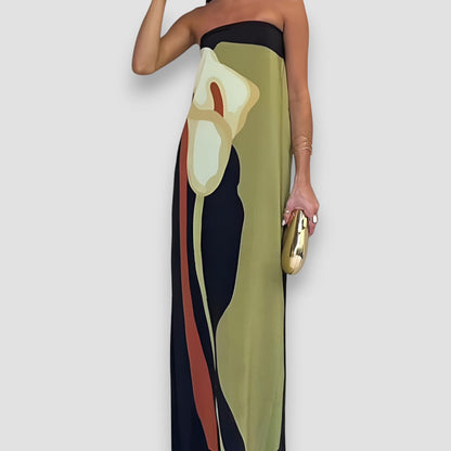 Bryzzanna™ – Floral Strapless Maxi Dress