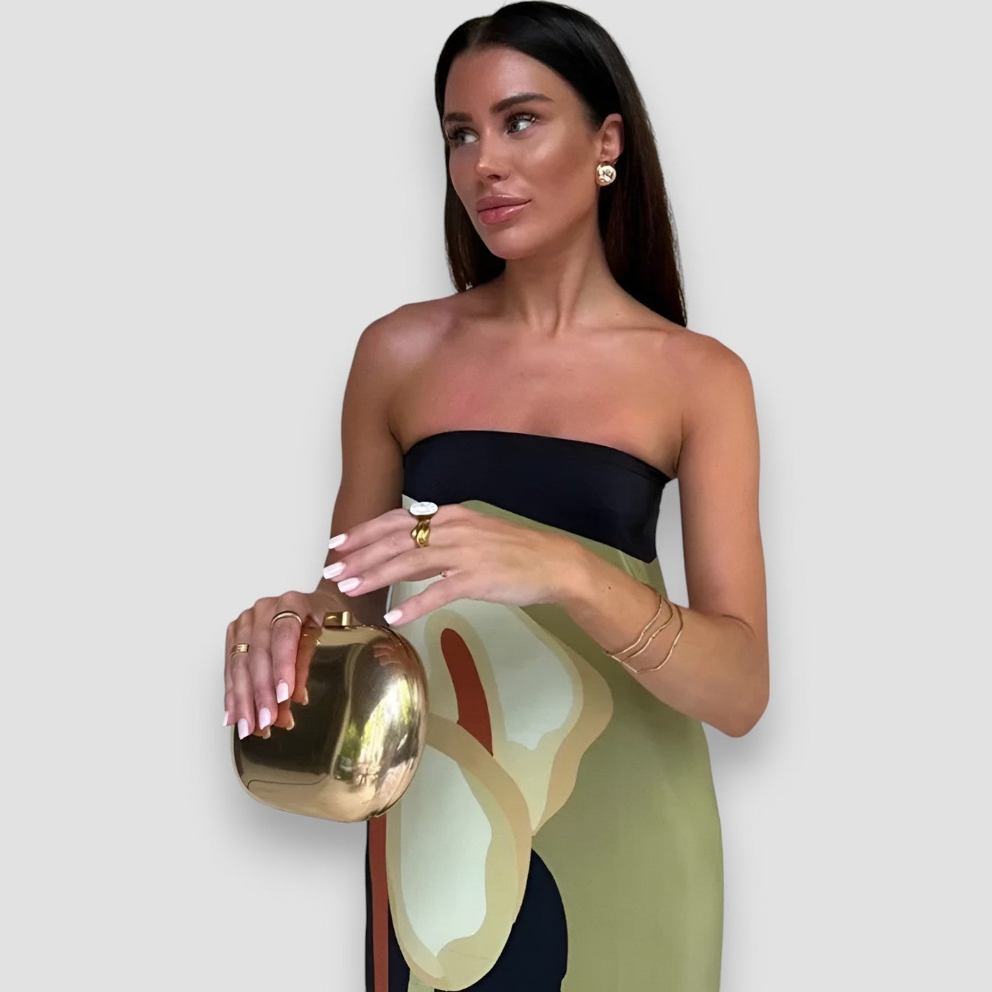 Bryzzanna™ – Floral Strapless Maxi Dress