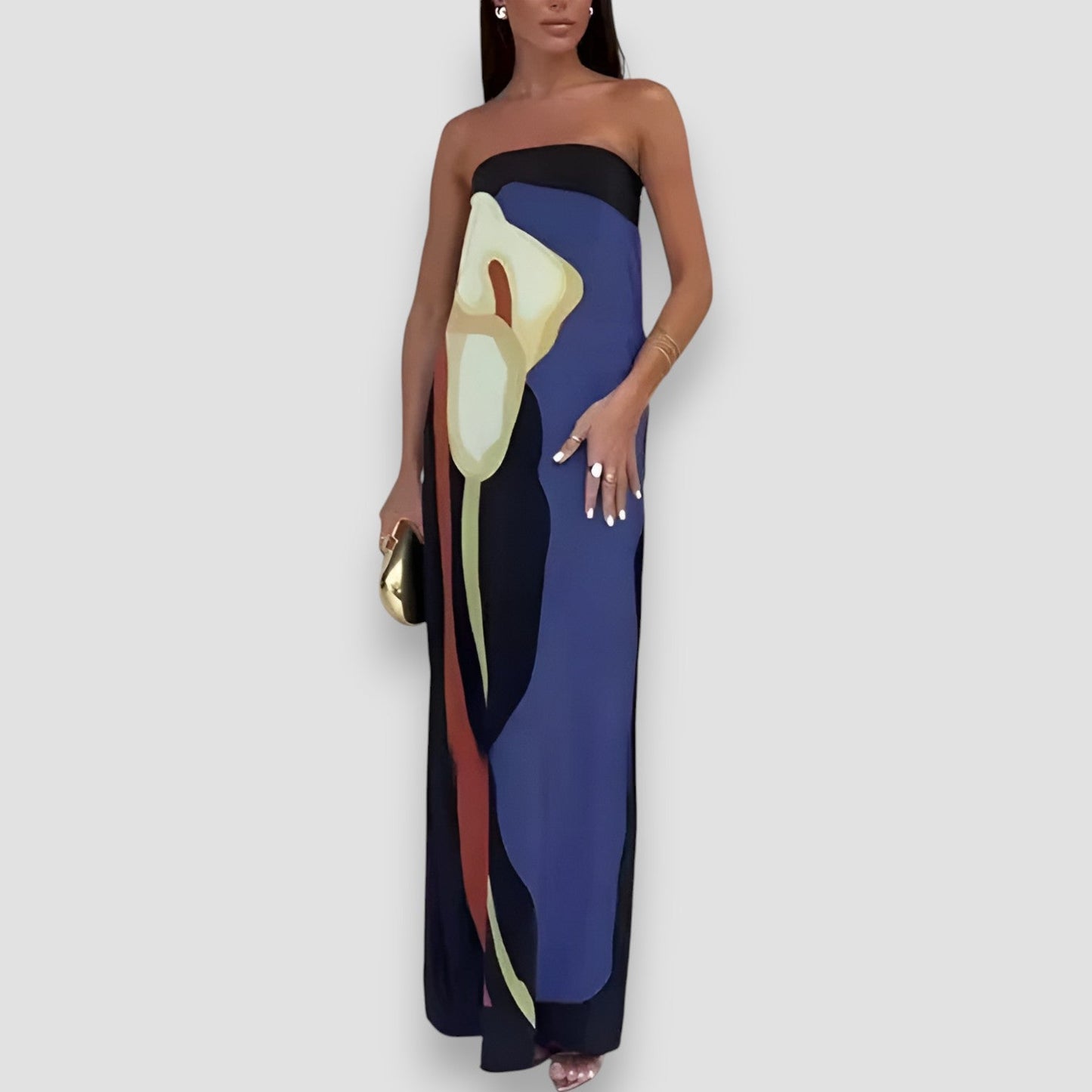 Bryzzanna™ – Floral Strapless Maxi Dress