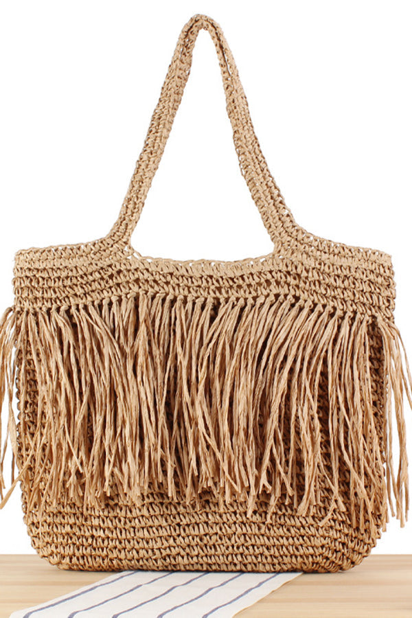 Maria™ Woven Fringe Bag
