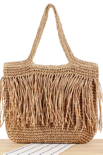 Maria™ Woven Fringe Bag